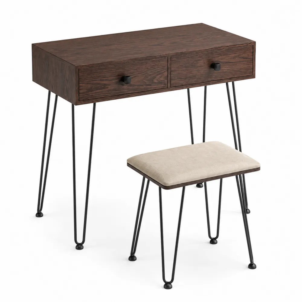 Coiffeuse en Bois de Ch¨ºne et M¨¦tal ave
