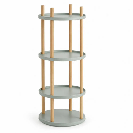 ¨¦tag¨¨re ronde ¨¤ 4 niveaux en bois et